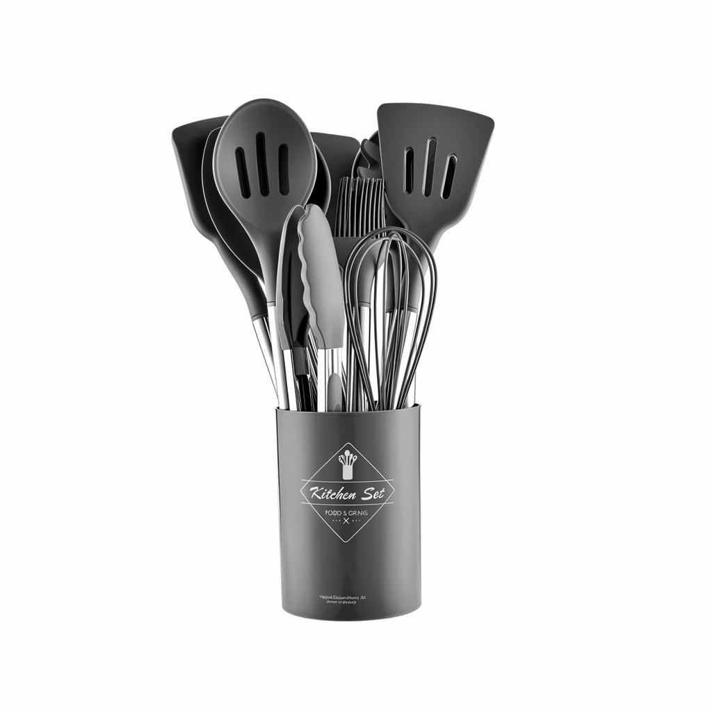 Siopsrl| MEALMAKER SET – 12-Piece Silicone Kitchen Utensil Collection for Non-Stick Cooking
