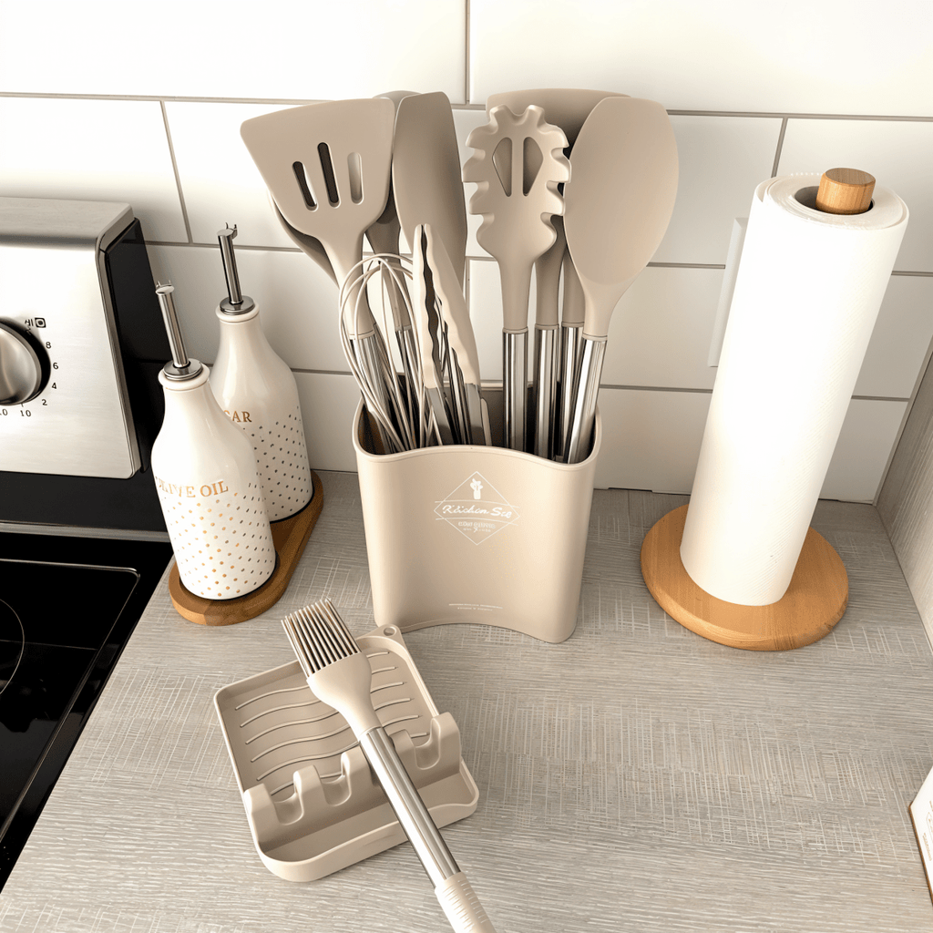 Siopsrl| MEALMAKER SET – 12-Piece Silicone Kitchen Utensil Collection for Non-Stick Cooking