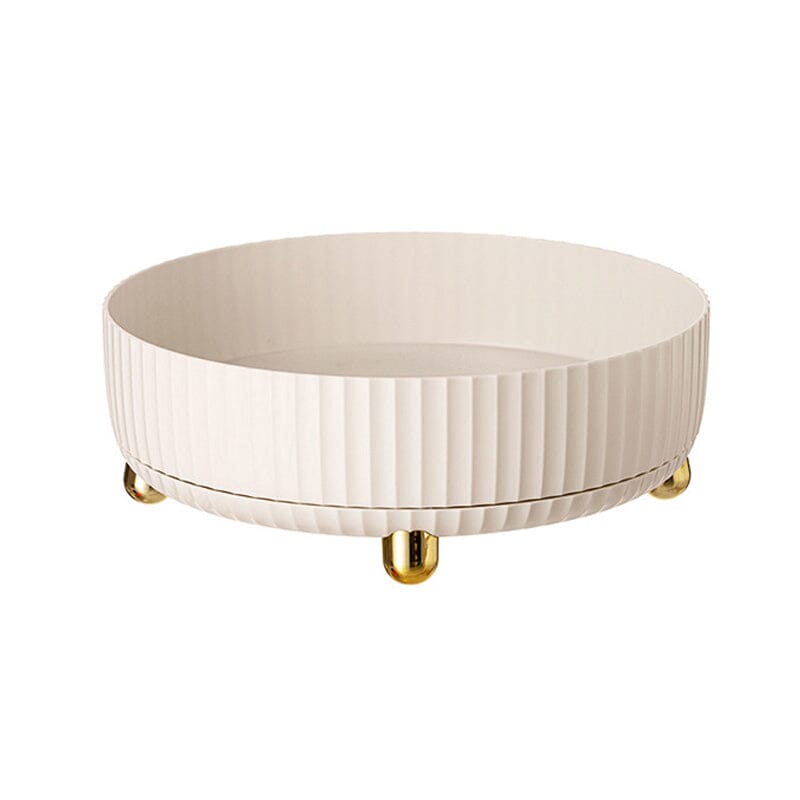 Rotating Storage Organizer with Raised Edges, 360-Degree Rotation