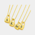 Ellie® Initial Love Lock 14K Gold Necklace
