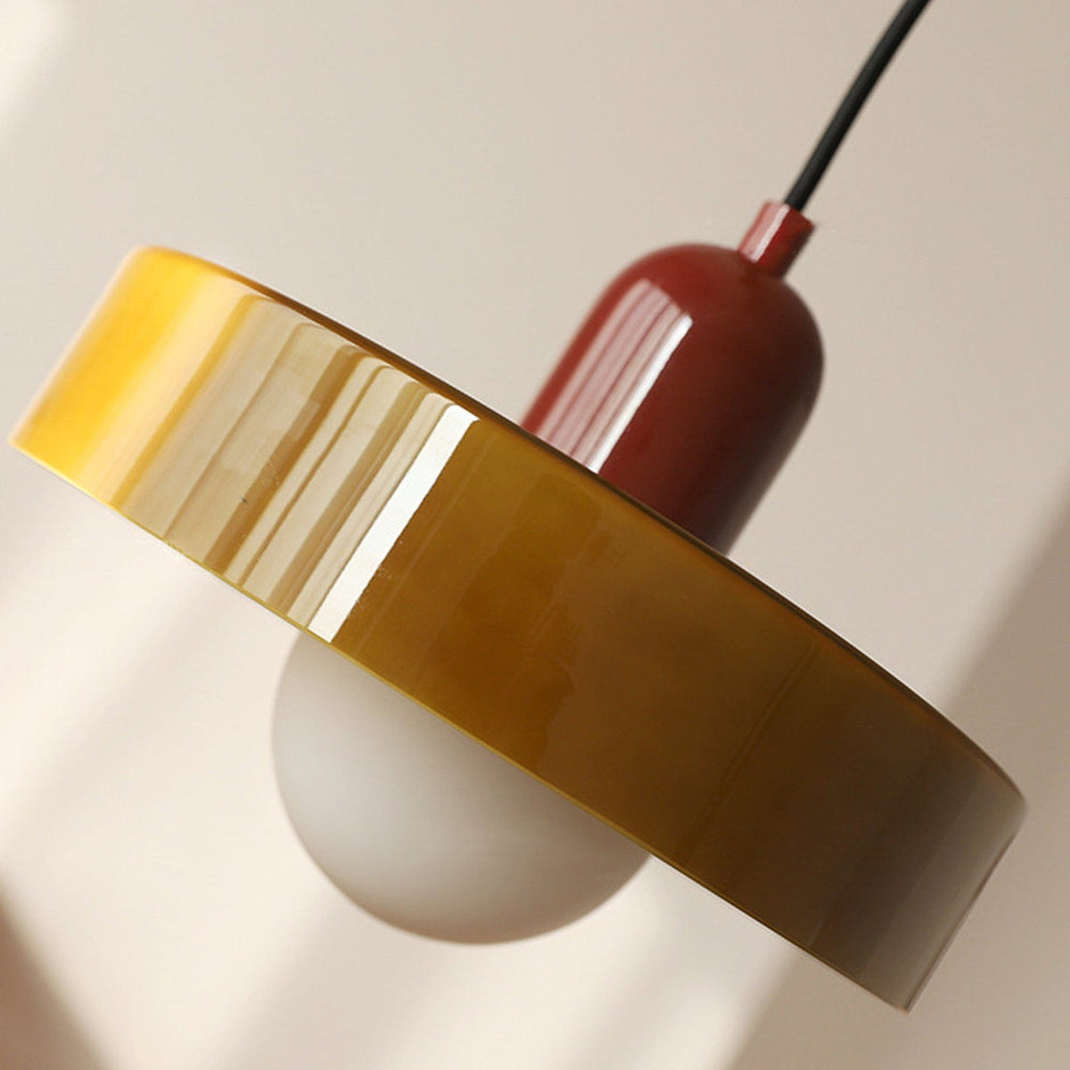 Siopsrl| Coloured Glass Pendant Light – Elegant Bauhaus-Style Hanging Lamp for Living Room & Dining Area