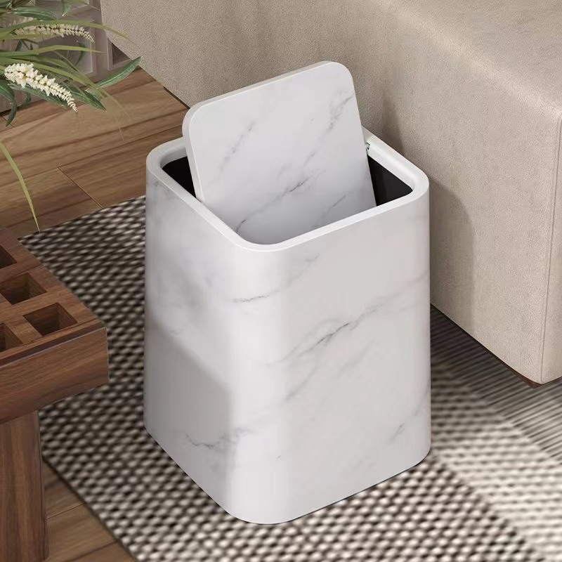 Marble Trash Can | Elegant Swivel Lid | Siopsrl