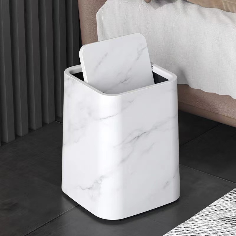 Marble Trash Can | Elegant Swivel Lid | Siopsrl