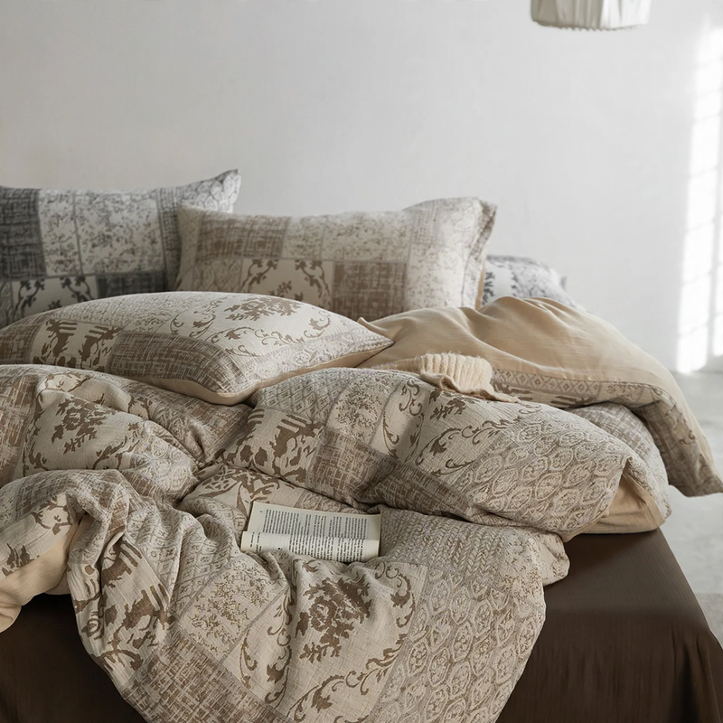 Bedding set cotton, vintage style, 4-piece