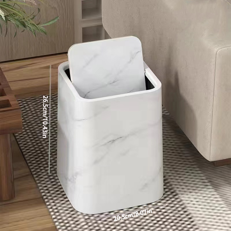 Marble Trash Can | Elegant Swivel Lid | Siopsrl