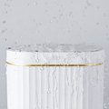 Waste bin with double chamber, round