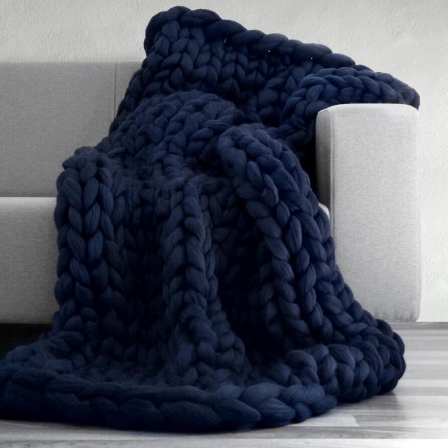 Siopsrl| Chunky Knit Blanket