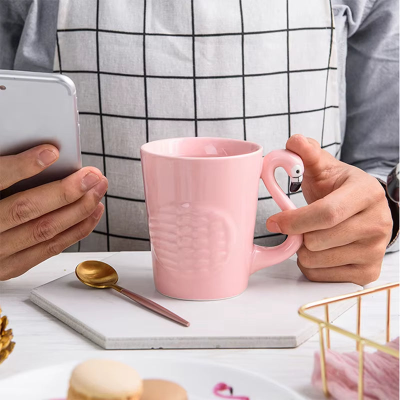 Pink Flamingo Ceramic Tea Set