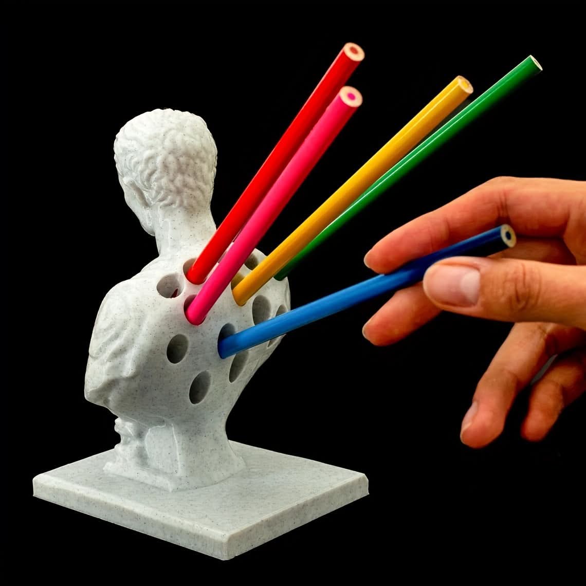 Siopsrl| Julius Caesar Desk Pen Holder Vintage History Office Accessory