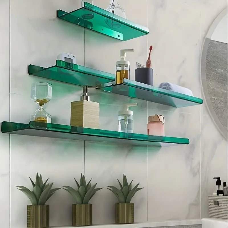Siopsrl| Floating Wall Shelf - Industrial Wall Shelf - Shower Shelf - Shower Board - Blue