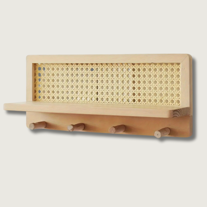 Siopsrl| HookShelf - Wooden Shelf with Hooks