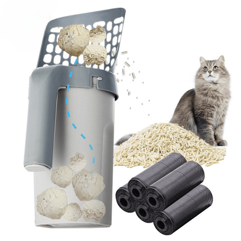 Siopsrl| QUICKCLUMP – Cat Litter Scoop with Built-In Odor-Blocking Waste Container