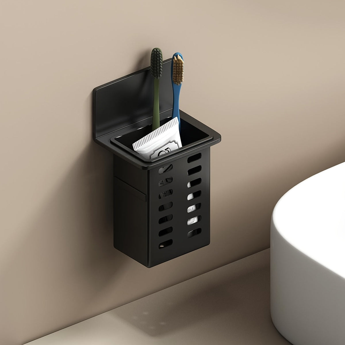 ChicStore - Black Wireless Wall Storage for Cosmetics Siopsrl