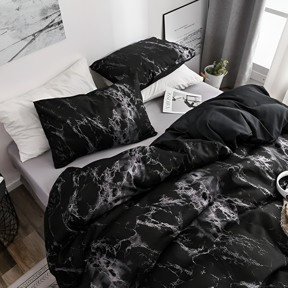 Siopsrl| Marble Blanket Modern Soft Bedding Set