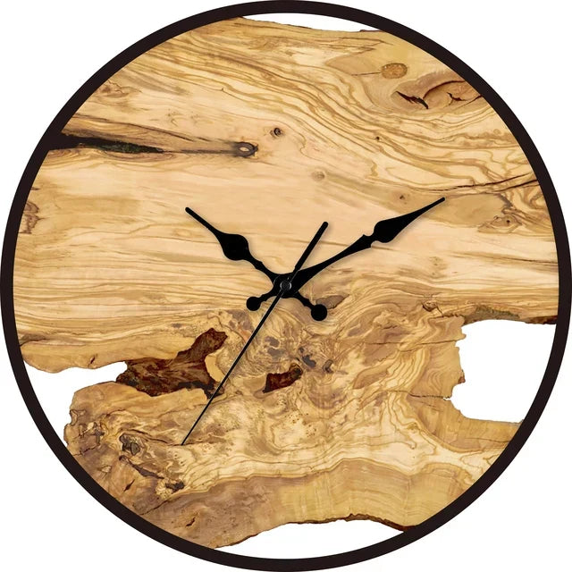Siopsrl| Rustic Wooden Wall Clock with Roman Numerals