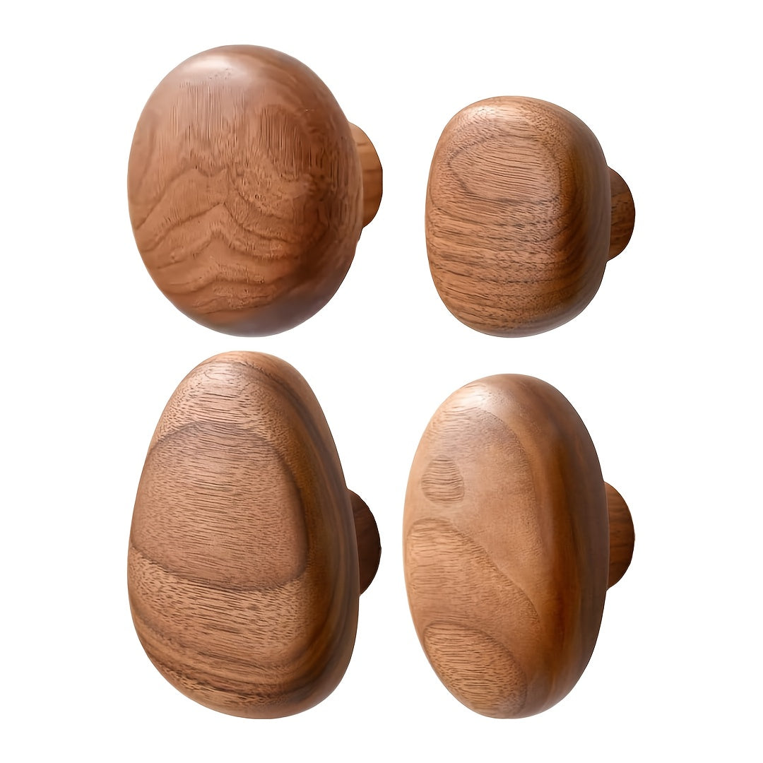 Siopsrl| WoodCraft Wooden Wall Hooks Set – Handmade design of walnut and beech wood
