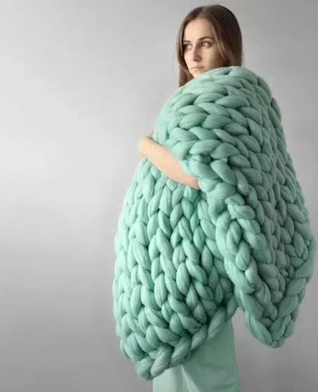 Siopsrl| Chunky Knit Blanket