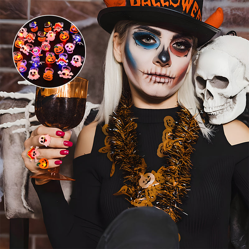 Siopsrl| Luminous Halloween Rings & Brooches