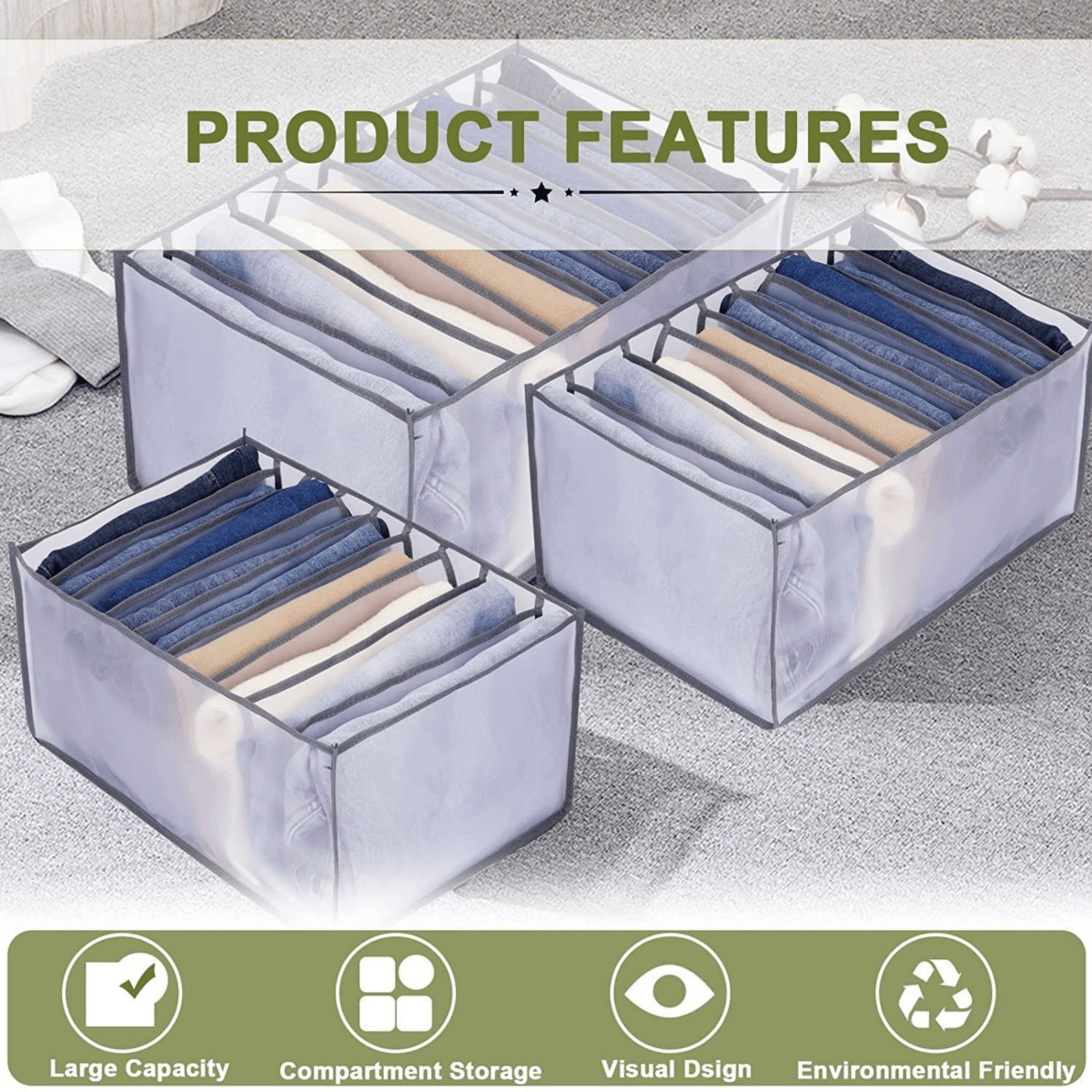 Siopsrl| FOLDSPACE – Closet Organizer Set for Neat and Wrinkle-Free Storage