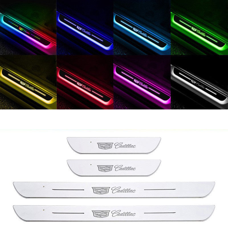 Siopsrl LED Door Sill Scuff Plates — Customizable RGB Neon Lighting