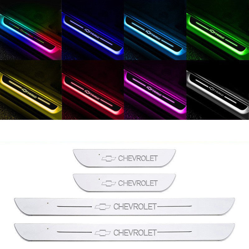 Siopsrl LED Door Sill Scuff Plates — Customizable RGB Neon Lighting