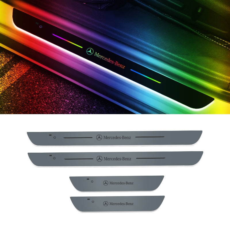 Siopsrl LED Door Sill Scuff Plates — Customizable RGB Neon Lighting