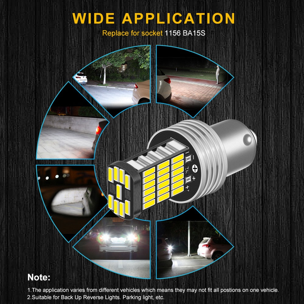Siopsrl P21W 1156 BA15S LED Bulbs — 50,000‑Hr Error‑Free Brilliance