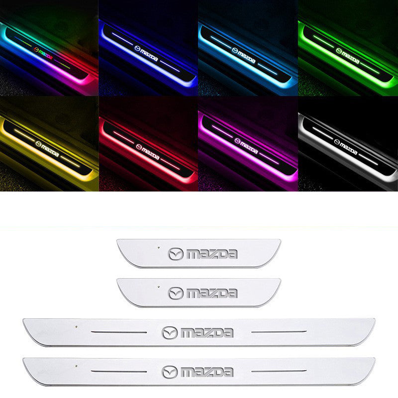 Siopsrl LED Door Sill Scuff Plates — Customizable RGB Neon Lighting