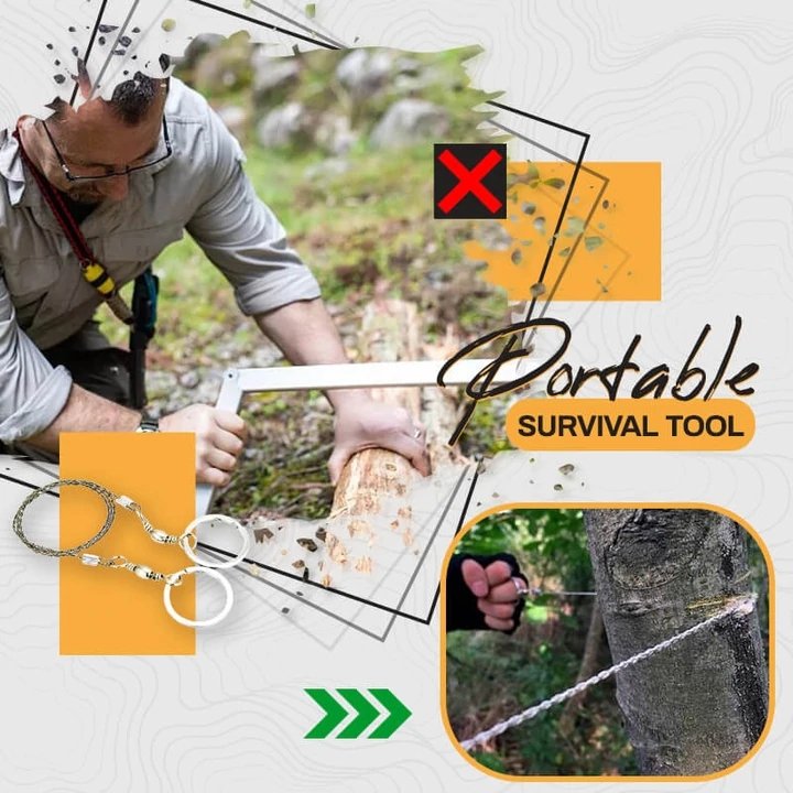 Pocket Chainsaw Blade - Heavy Duty Portable Stainless Steel Saw