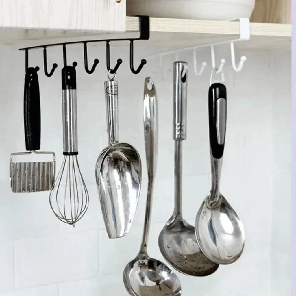 Siopsrl| Under Cabinet Hanging Rack – Space-Saving Kitchen Organizer