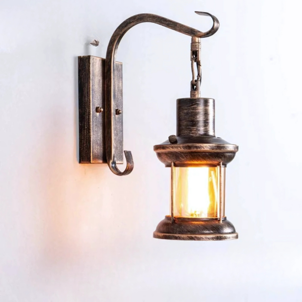 Siopsrl| Wall Light with Vintage Glass Shade Design