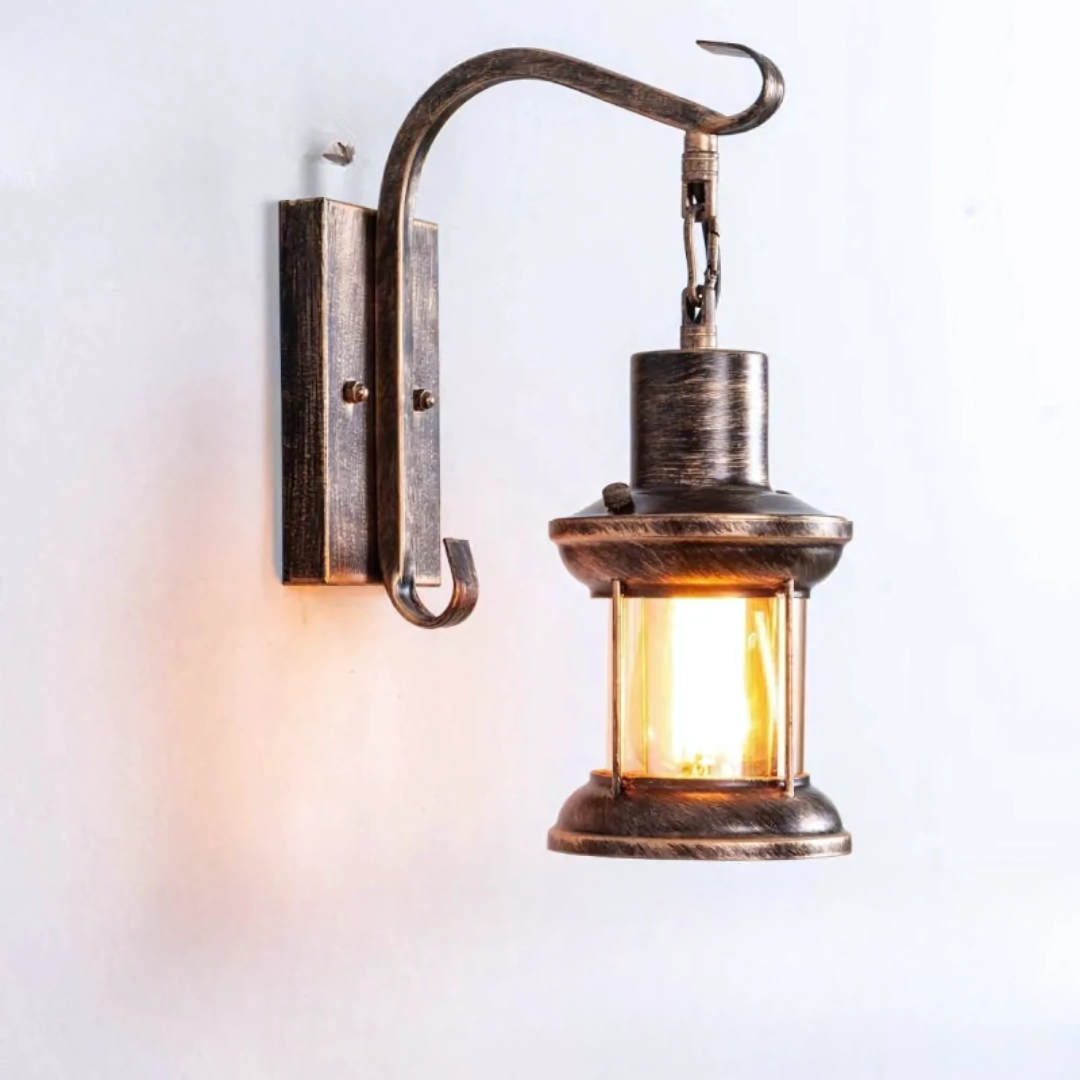 Siopsrl| Wall Light with Vintage Glass Shade Design