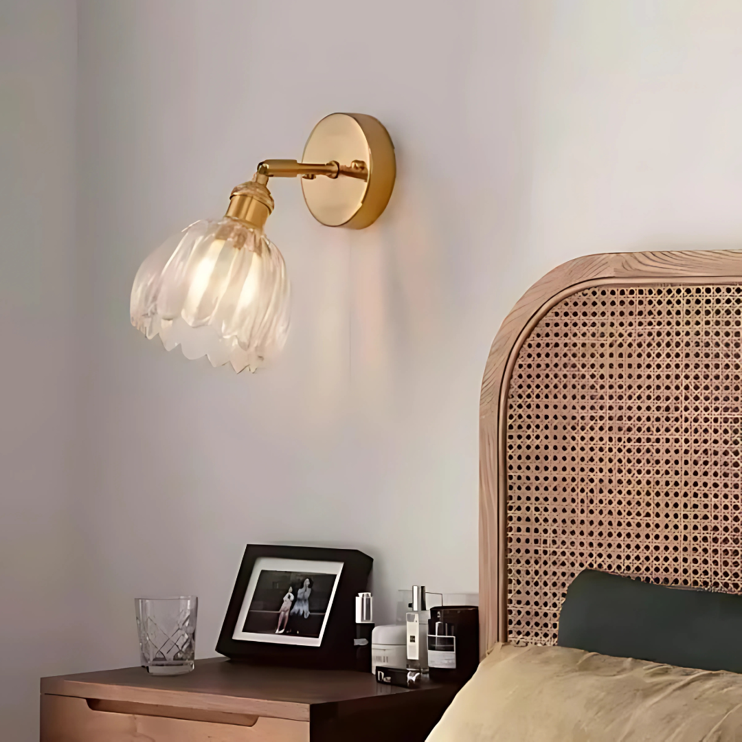 Siopsrl| Vintage Glass Wall Lights Floral Design