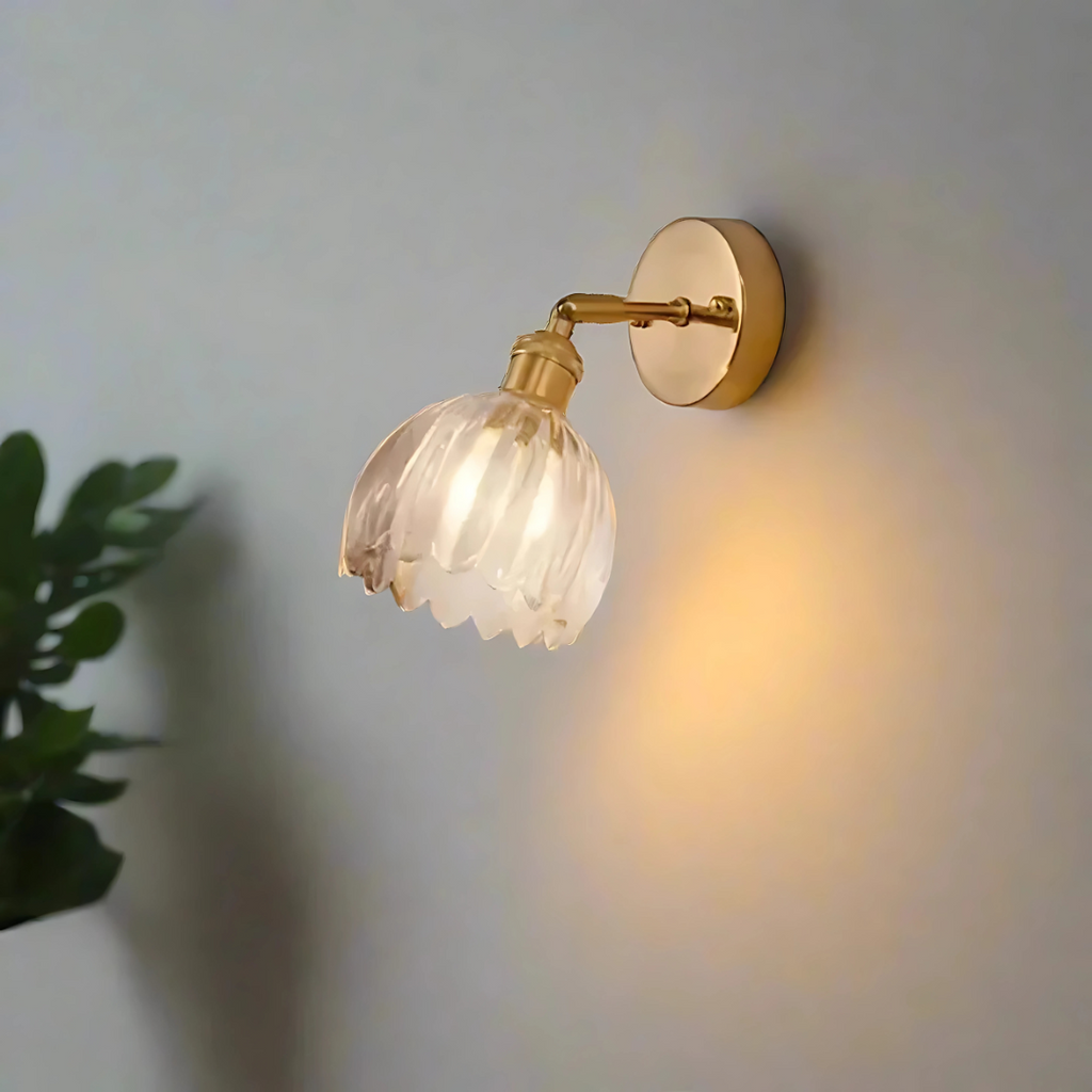 Siopsrl| Vintage Glass Wall Lights Floral Design