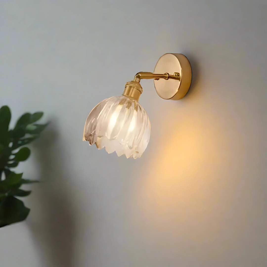 Siopsrl| Vintage Glass Wall Lights Floral Design