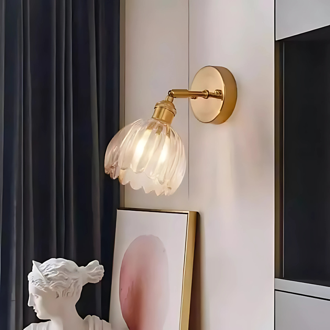 Siopsrl| Vintage Glass Wall Lights Floral Design