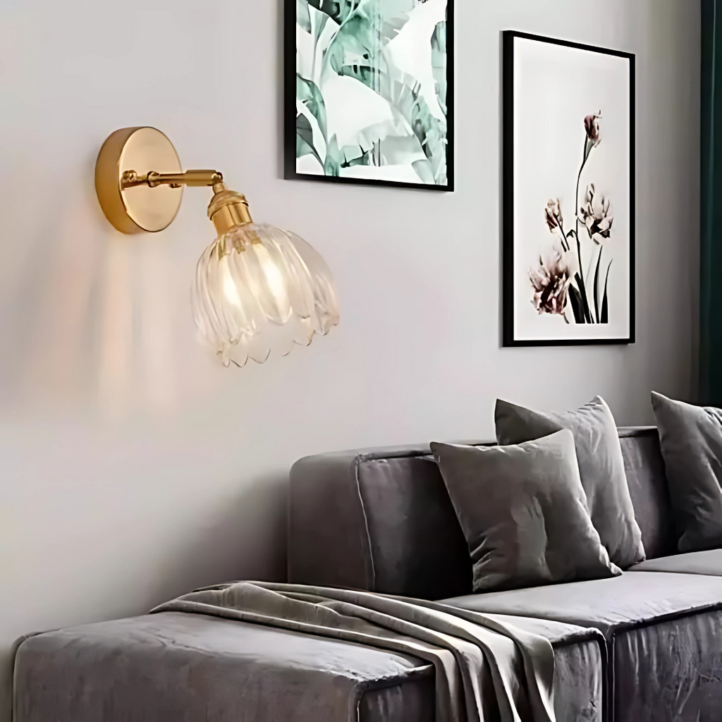 Siopsrl| Vintage Glass Wall Lights Floral Design