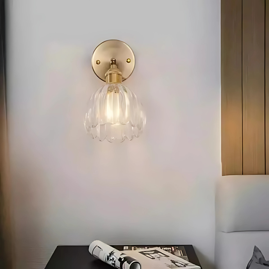 Siopsrl| Vintage Glass Wall Lights Floral Design