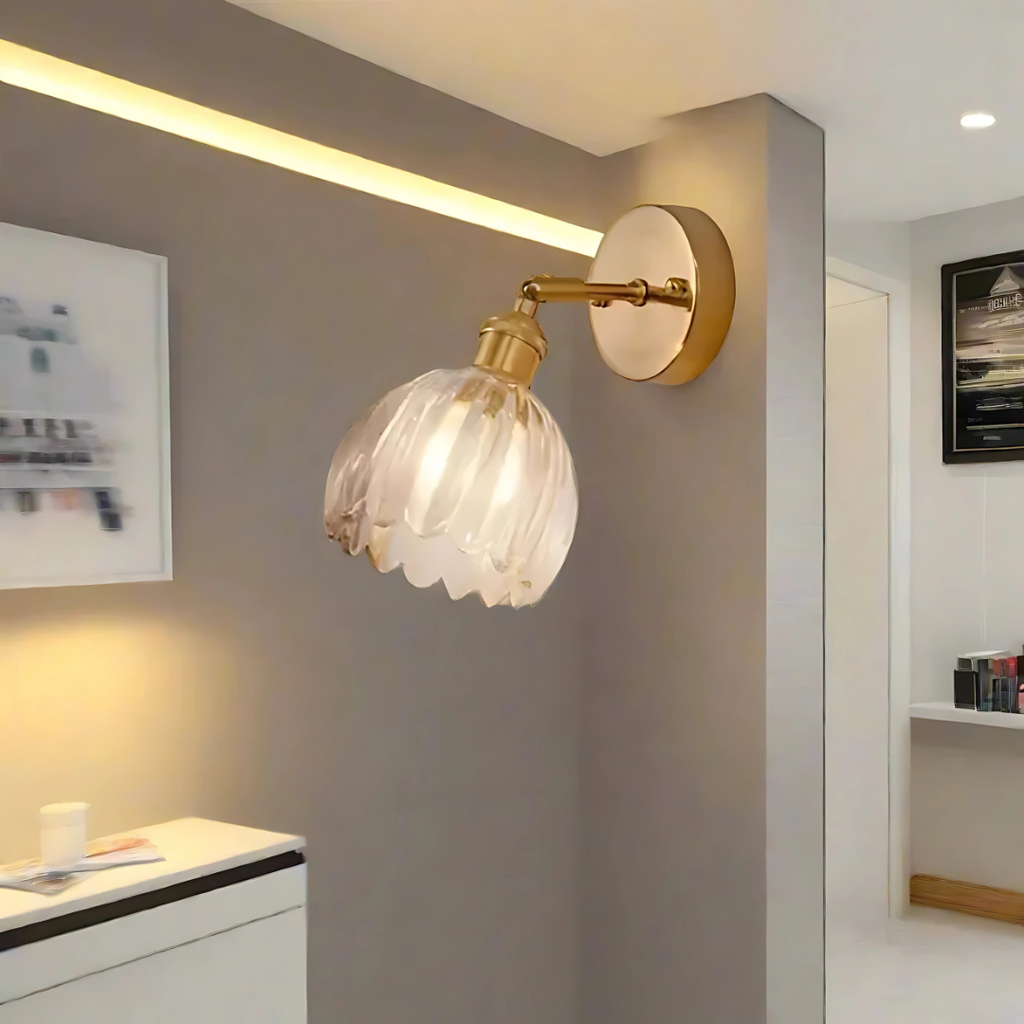 Siopsrl| Vintage Glass Wall Lights Floral Design