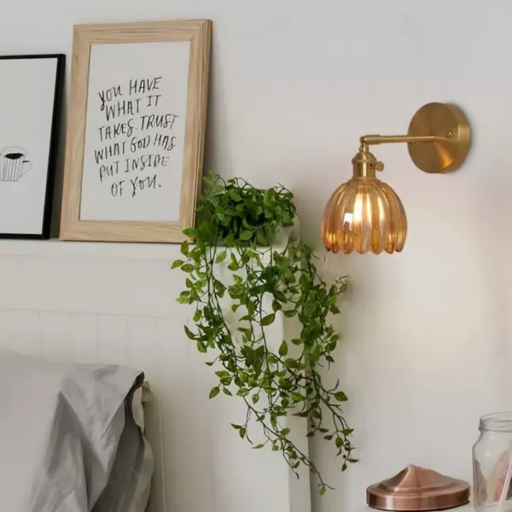 Siopsrl| Vintage Glass Wall Lights Floral Design