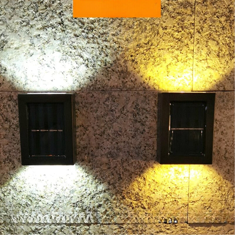 Siopsrl| Wall Lights Outdoor Solar Powered Garden Fixture