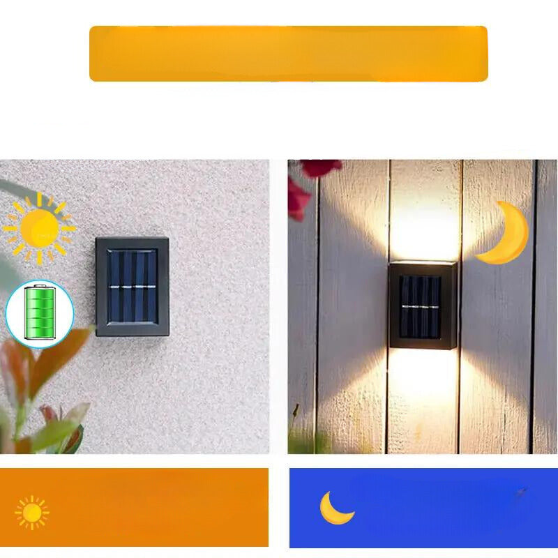 Siopsrl| Wall Lights Outdoor Solar Powered Garden Fixture