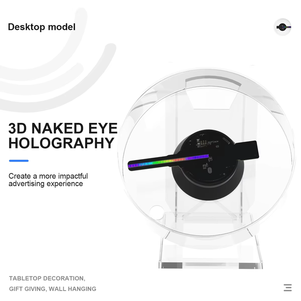Siopsrl| Mini 3D WiFi Display Remote Hologram Fan