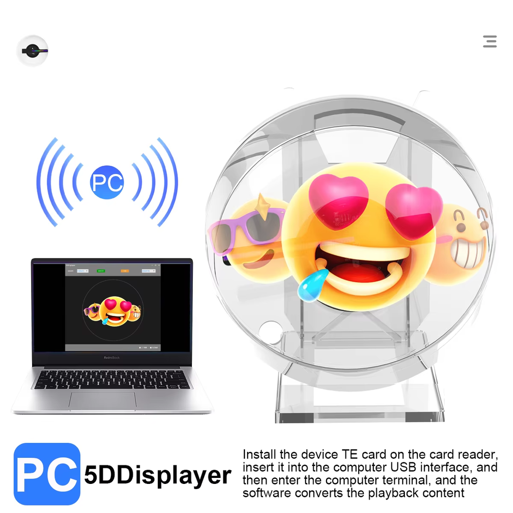Siopsrl| Mini 3D WiFi Display Remote Hologram Fan