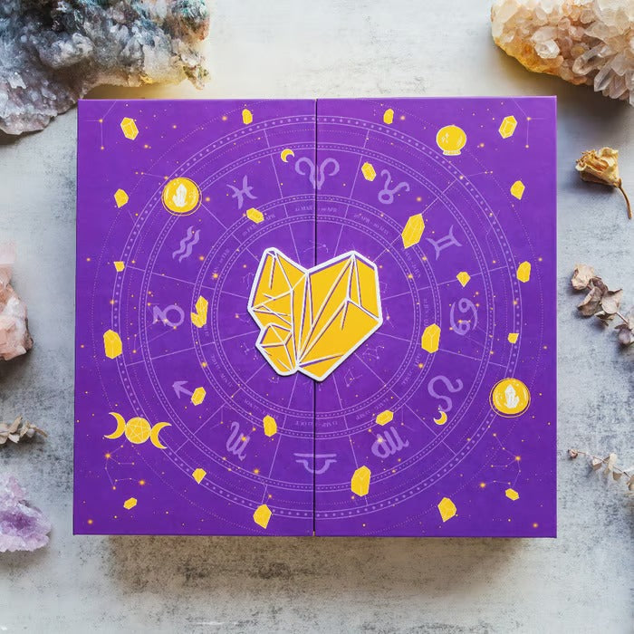 Siopsrl| Halloween Crystal Advent Calendar | 31-Day Countdown Box | Healing Stone Collection
