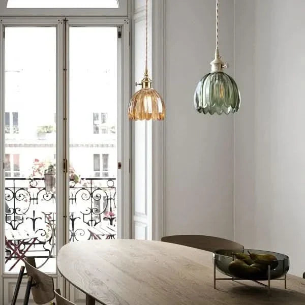 Siopsrl| Glass Flower Pendant Light – Japanese Style