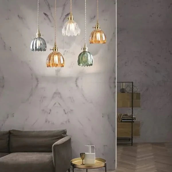 Siopsrl| Glass Flower Pendant Light – Japanese Style