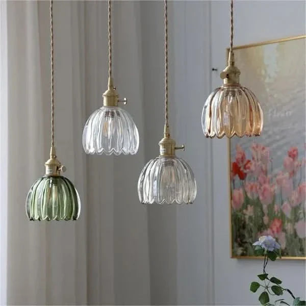 Siopsrl| Glass Flower Pendant Light – Japanese Style