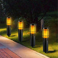 Siopsrl| Solar Path Lights for Outdoor Use, with Flickering Flame and RGB Color Changing, LED Solar Outdoor Lights for Yard, Garden, Path, Lawn - IP65 Waterproof