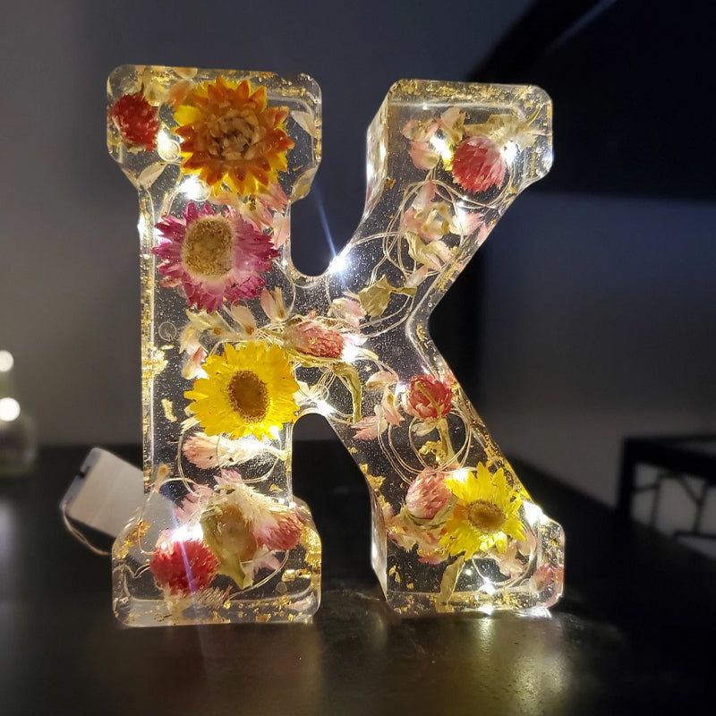 siopsrl | Dried Flower Letters Night Light